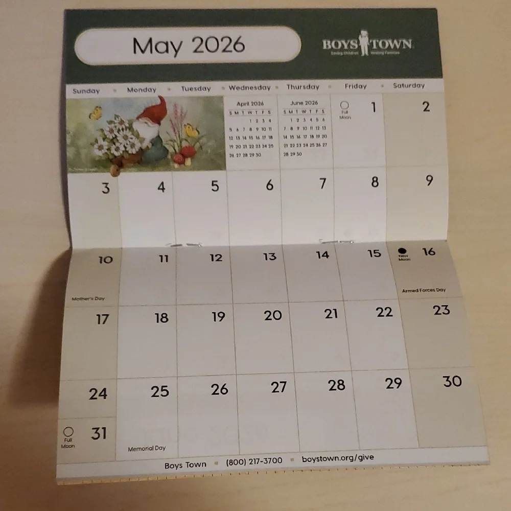 Gnome is Where the Heart is Pocket Calendar 2026